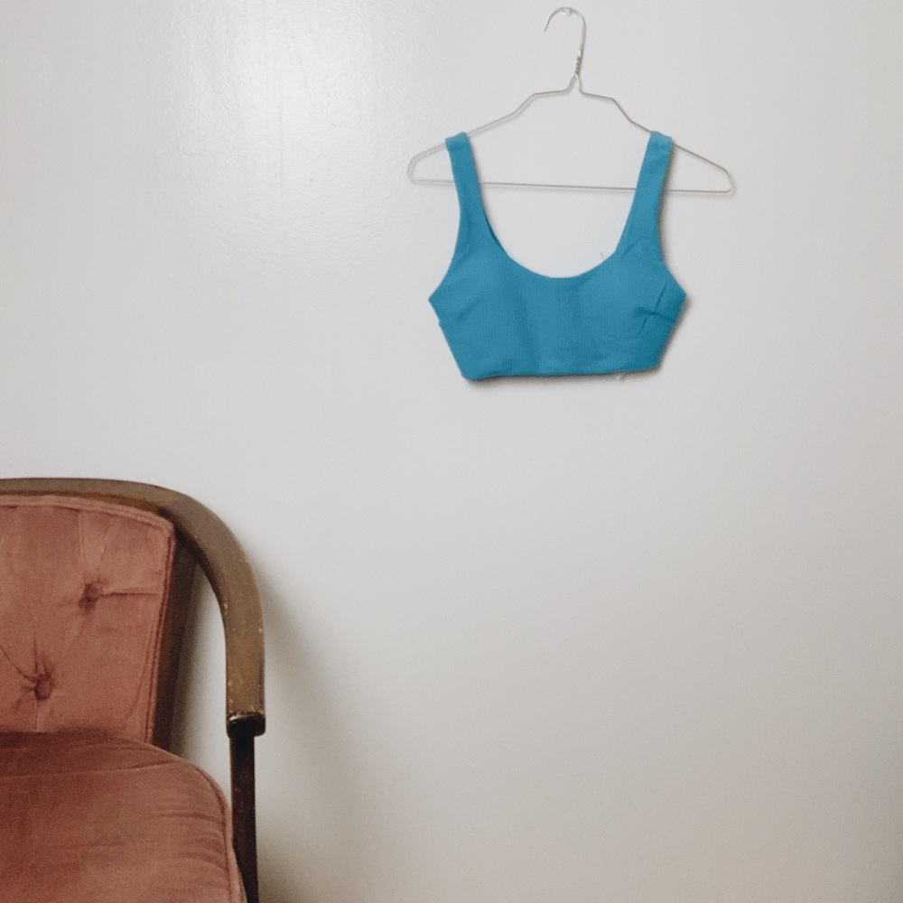 Gymshark Essence Bikini Top- Blue Size Small